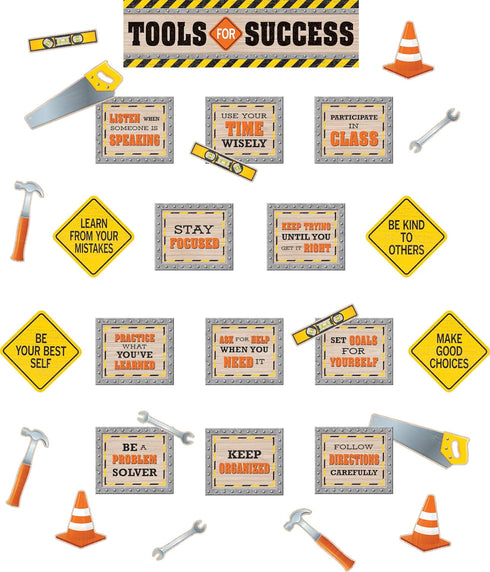BULLETIN BOARD SET MINI UNDER CONST TOOLS for SUCCESS 31 PCS...