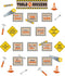 BULLETIN BOARD SET MINI UNDER CONST TOOLS for SUCCESS 31 PCS...