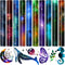 MJartoria Starry Sky HTV Glitter Heat Transfer Vinyl Bundle 10 Sheets Galaxy Theme Glitter Vinyl,12''x10''PU Tie Dye Iron on Vinyl for T-Shirts Cl...