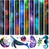 MJartoria Starry Sky HTV Glitter Heat Transfer Vinyl Bundle 10 Sheets Galaxy Theme Glitter Vinyl,12''x10''PU Tie Dye Iron on Vinyl for T-Shirts Cl...