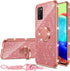 nancheng for Samsung Galaxy A03S case Glitter Luxury Cute Silicone TPU Phone Case for Women Girls with Kickstand, Bling Diamond Rhinestone Bumper ...