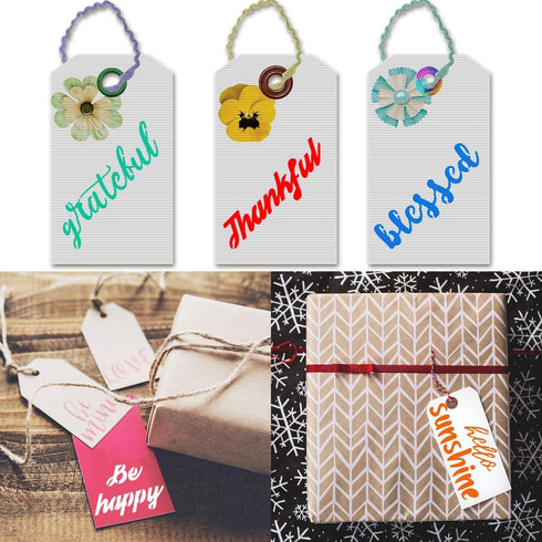 4 Pieces Word Stencils for Painting Decors, 6 x 8 Inches Inspirational Quote Stencils Resuable Plastic Stencils Motivational Templates for Word Ar...