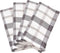 SARO LIFESTYLE Yuri Collection Plaid Design Cotton Napkin (Set of 4), 20", Grey...