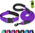 Dynmeow Reflective Dog Collar and Leash Set, 6FT Strong Climbing Rope Leash with Padded Handle, Adjustable Pet Collar with Soft Neoprene Padding f...