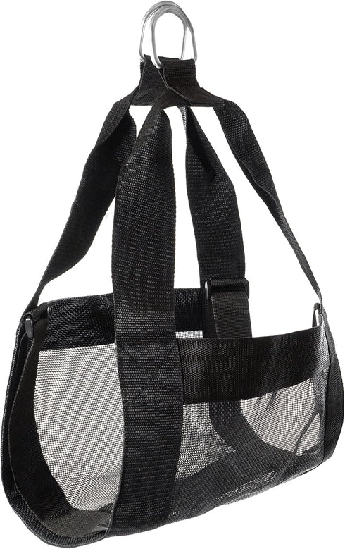 Calf Sling - Black, Adjustable with Reinforced Straps - Weigh Small Animals, Newborn, Lambs, Calves, Colts - Complete with Baby Animal Feeding Bot...