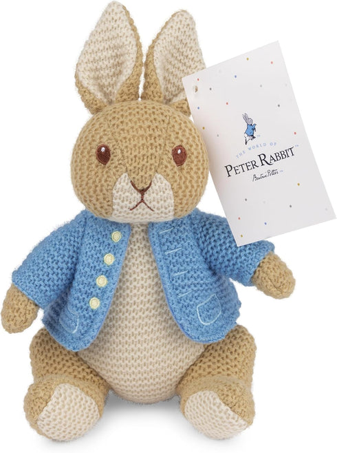 GUND Beatrix Potter Peter Rabbit Knit Plush, Easter Gift, Easter Bunny Stuffed Animal for Ages 1 and Up, Brown/Blue, 6.5”...