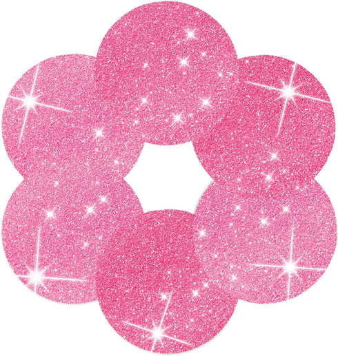 Pink Placemats Pink Glitter Sparkle Placemat for Kitchen Table Mats Place Mats for Chrismats Placemats for Weeding Party -15.4 inch Placemats Set ...