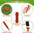 32 Pcs Garden Stakes Survey Markers Low Profile Survey Stakes Plastic Property Line Markers Anchors Spikes 6.3 Inch for Paver Landscape Fabric Law...