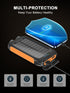 ??????4 ?????????????? Solar-Charger-Power-Bank-38800mAh Waterproof Portable Solar Phone Charger with LED Flashlight/USB C Fast Charge External Ba...