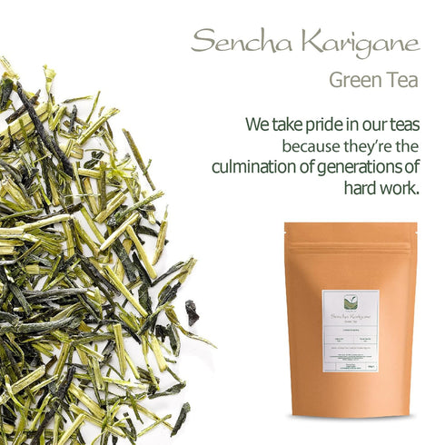 Kukicha Japanese Green Tea - Karigane Twig Tea From Japan - Carefully Blended With Sencha - Grade Karigane - Kukicha Tea Sencha Tea Karigane Green...