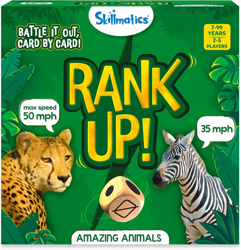 Skillmatics Trump Card Game - Rank Up Animals, Memory Game, Perfect for Boys, Girls, Kids, and Families Who Love Board Games, Travel Friendly, Gif...