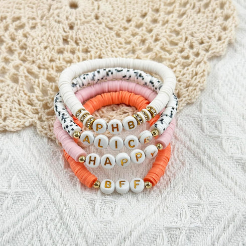 CasaTena Beads for Bracelets Making Kit 6mm Clay Beads for Jewelry Making Kit with Elastic Strings...