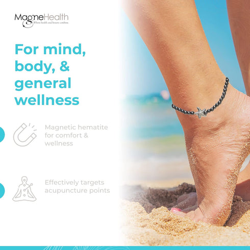 Starfish Anklet Magnetic Jewelry for Men and Women, Summer Beach Accessory, Premium Quality Magnets, Magnetic Anklet, Unisex Gift for Teens and Ad...