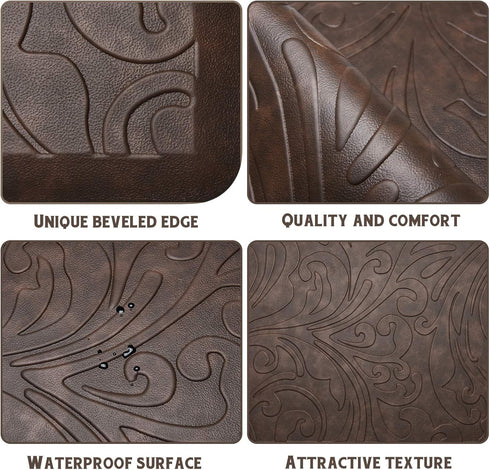 KMAT Kitchen Mat Cushioned Anti-Fatigue Floor Mat Waterproof Non-Slip Standing Mat Ergonomic Comfort Floor Mat Rug for Home,Office,Sink,Laundry,De...