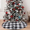 yuboo Buffalo Christmas Tree Skirt, 48 Inches White and Black Checked Ornaments for Farmhouse Buffalo Plaid Christmas Decor...