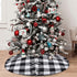 yuboo Buffalo Christmas Tree Skirt, 48 Inches White and Black Checked Ornaments for Farmhouse Buffalo Plaid Christmas Decor...