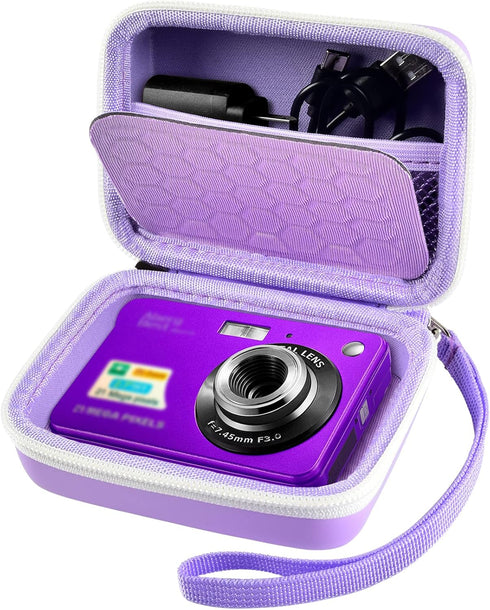 Carrying & Protective Case for Digital Camera, AbergBest 21 Mega Pixels 2.7" LCD Rechargeable HD/Kodak Pixpro/Canon PowerShot ELPH 180/190 / Sony ...