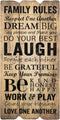 P. Graham Dunn 12 x 6 Small Fence Post Wood Look Decorative Sign Plaque, Family Rules...