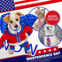 4th of July Dog Ties, 12pcs Independence Day Blue and Red Samll Dog Collar Neck Ties, Handmade Patriotic Day Dog Ties for Small Dogs, Pet Dog Ties...