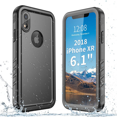 SPORTLINK for iPhone XR IP68 Waterproof Case - Full-Body Shockproof Dust-Proof Case - 6.1’ Heavy Duty Underwater Rugged 360 Protective Military Gr...