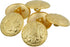 Mibo 6pcs Zinc Die Cast Shank Button - Textured Paisly Style Pattern - 36L(22mm) - Matte Gold, Matte Gold 36L, 7/8'' (22mm) / 36L (MIB_EX_K3611_MG...