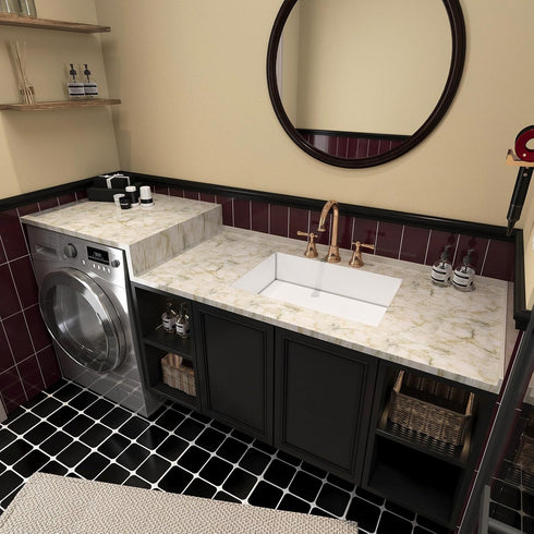 Light Green Marble Textured Wallpaper Peel and Stick Granite Countertop Contact Paper Glossy Thicken 12x79 inch Waterproof Adhesive DIY Wall Stick...