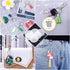 Audab 120pcs Acrylic Keychain Blanks for Vinyl Kit Including 30pcs Clear Acrylic Blanks, 30pcs Keychain Tassels, 30pcs Key Rings and 30pcs Jump Ri...