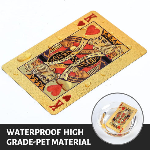 Waterproof Playing Cards with Case?3 Deck of Playing Cards, PET, Plastic Playing Cards Bridge Size for Pool Outdoor Poker Cards Game Party Black P...