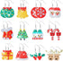 Remuuly 12 Pairs Christmas Diamond Painting Earrings Making Kit 5d DIY Dangle Drop Diamond Art Earrings Ornament Christmas Tree Santa Snowflake Sn...