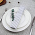 Plain Striped Cotton Linen Blended Dinner Cloth Napkins - Set of 12 (40 x 30 cm) - for Events & Home Use (Grey)...