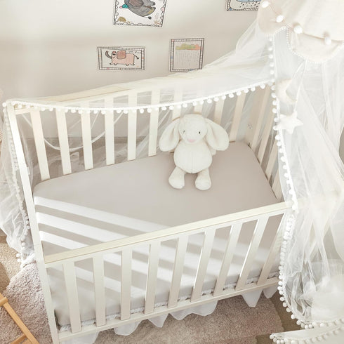 TILLYOU Mini Crib Fitted Sheets 2 Pack - Soft Jersey Knit Microfiber Playpen Bedding Sheet for Baby, Portable Mini Pack n Play Sheet, Machine Wash...