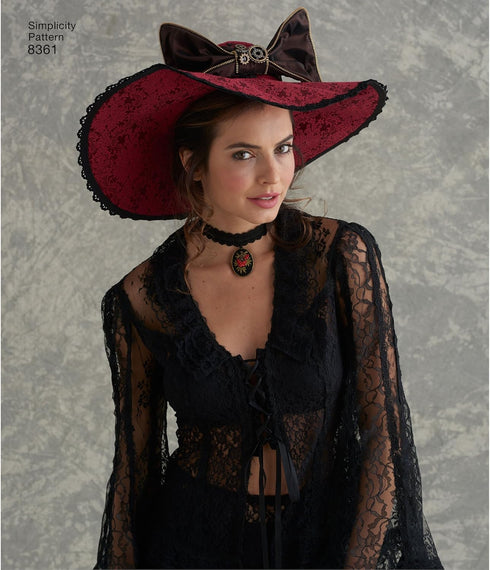 Simplicity 8361 Women's Steampunk Hat Sewing Pattern, Sizes S-L...