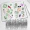 FINGERINSPIRE 4 Pcs Vegetables Fruits Theme Metal Journal Stencil Metal Painting Template Stainless Steel Multifunctional Planner Metal Stencils T...