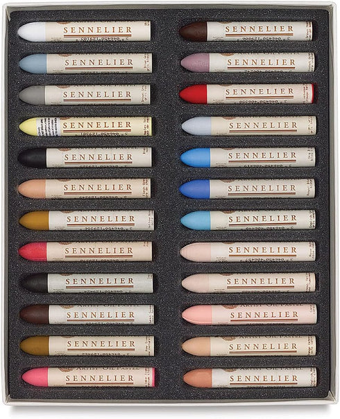 Sennelier Cardboard Oil Pastel Set, 24 Count (Pack of 1), Portrait...