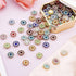 PAGOW 14mm 100pcs Flower Shape Claw Cup Sew on Rhinestone Button, Crystal Glass Beads Buttons for Jewelry Making,Furniture,Earring,Garment,Apparel...