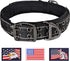 ADITYNA Heavy Duty Dog Collar with Handle - Reflective Black Dog Collar for Medium Dogs - Wide, Thick, Tactical, Soft Padded - Perfect Dog Collar ...