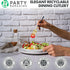 Party Bargains Disposable Plastic Navy Gold Salad Forks, Infinity Modern Design Utensils, 20 Pack...