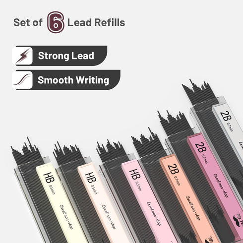 Mr. Pen- Mechanical Pencil Set with Lead and Erasers Refills, 6 Pack, Boho Theme, 0.5mm & 0.7 mm, Cute Aesthetic Pastel Led Pencils 0.7mm...