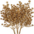 Christmas Artificial Flowers, Golden Baby Breath Gypsophila Plastic Plant Fake Plants for Wedding Bridal Bouquet Party Indoor DIY Home Office Tabl...