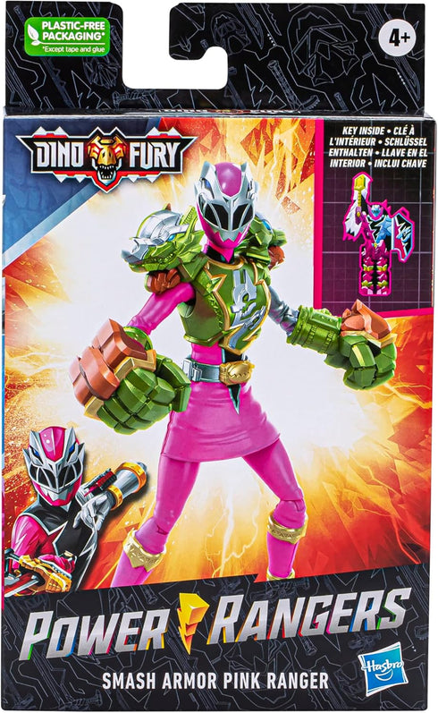 Spider-Man Power Rangers Dino Fury Smash Armor Pink Ranger, 6-Inch Power Rangers Action Figures Make Great Gifts for Boys and Girls Ages 4 and Up...