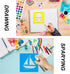24 Piece Stencils for Kids Stencils for Painting Sidewalk Chalk Stencils Outdoor Garden Themed Stencils Kids Style Collection-8in...
