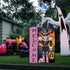 Welcome Pink Halloween Nutcracker Decorative Garden Flag, Spooky Skeleton Skull Jack O Lantern Pumpkin Yard Outside Home Decorations, Gothic Holid...