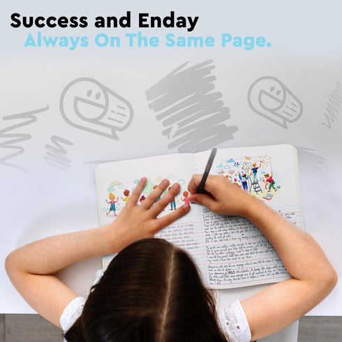 Enday Primary Journal Grades K-2, Primary Writing Journal, Half Page Ruled Primary Journal Composition Notebook for Kids, 100 Sheets kids Notebook...