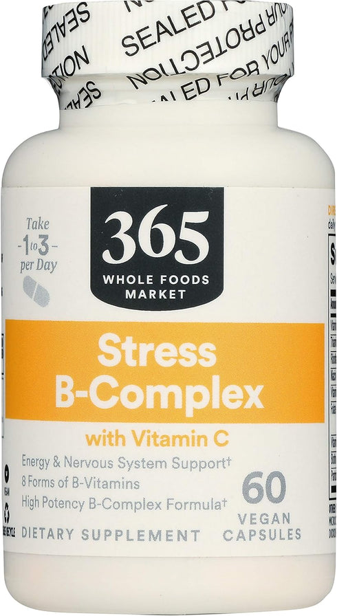 365 by Whole Foods Market, Vitamin B Stress Complex with Vitamin C, 60 Veg Capsules...