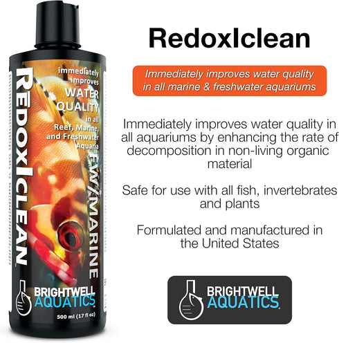 Brightwell Aquatics ABARDX250 Redoxlclean Fresh Water Conditioners for Aquarium, 250ml...