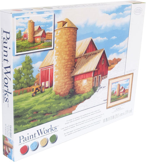 Dimensions On The Farm Paint by Number Kit for Adults and Kids, 14" x 11", Multicolor...