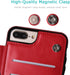 for iPhone 7 Plus/8 Plus Wallet Case with Card Holder,OT ONETOP Premium PU Leather Kickstand Card Slots Case,Double Magnetic Clasp and Durable Sho...