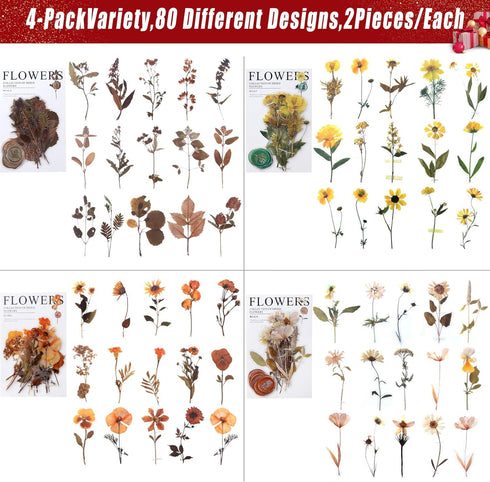 160pcs Pressed Flower Themed Stickers Dried Flowers Stickers Scrapbook Stickers for Making Junk Journal Card Making DIY Crafts...