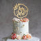 Mr and Mrs Wedding Cake Toppers Bride Groom Cake topper for Wedding Wooden Wreath Rustic Hexagon Funny Decoration Mr&Mrs Sign Gold Silver Brown (U...
