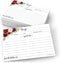 321Done Recipe Cards (Set of 50) Floral 4" x 6" - Double-Sided for Weddings, Bridal Shower - Made in USA - Large Watercolor Red Roses, White From ...